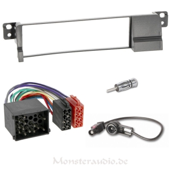 Autoradio Einbauset für BMW 3er E46 Blende Antennenadapter Radioadapter für 1-DIN Radio